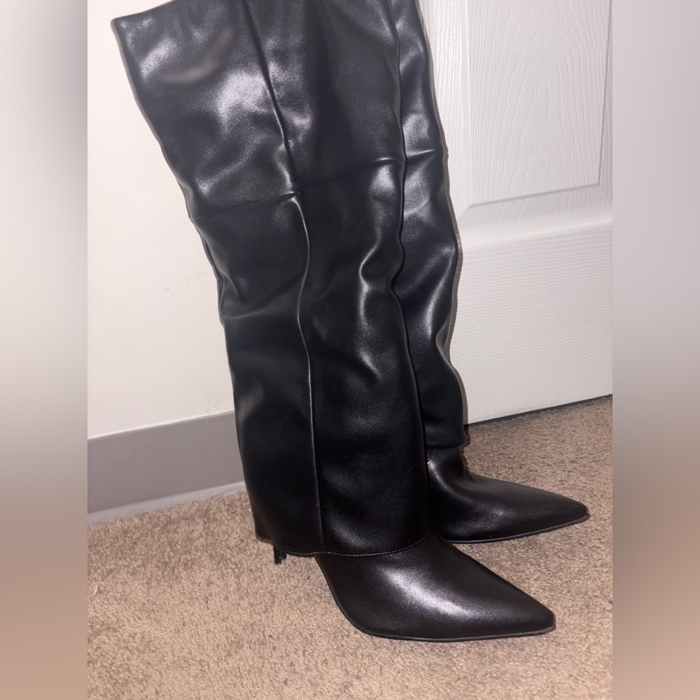 SHEIN Black Over the Knee Boots